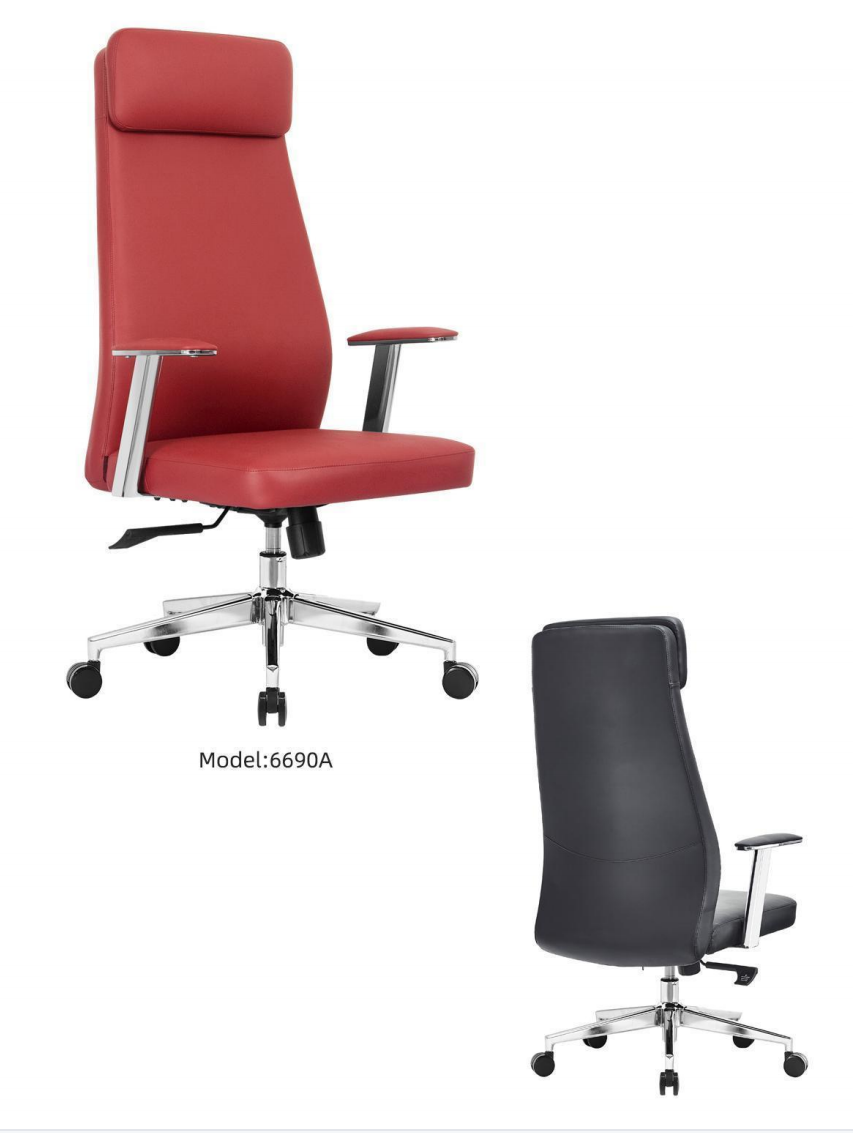 Roter Stuhl mit hoher Rückenlehne für Mädchenbüro 