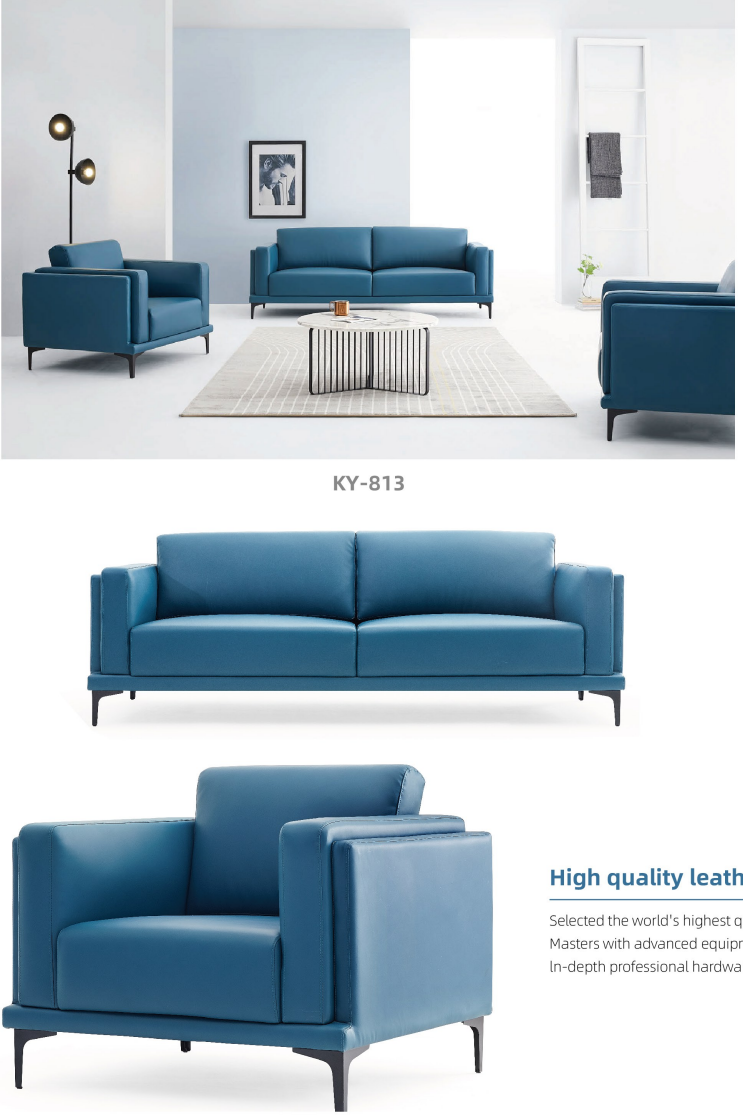 Blaue Sofagarnituren für das Büro 